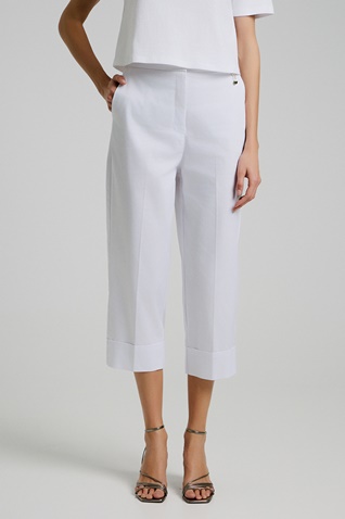 BILL COST-Γυναικείο cropped παντελόνι BILL COST 10-060790-0 λευκό 