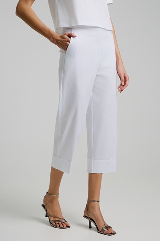BILL COST-Γυναικείο cropped παντελόνι BILL COST 10-060790-0 λευκό 