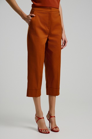 BILL COST-Γυναικείο cropped παντελόνι BILL COST 10-060790-0  καφέ