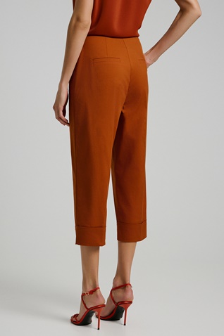 BILL COST-Γυναικείο cropped παντελόνι BILL COST 10-060790-0  καφέ