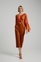 BILL COST-Γυναικείο cropped παντελόνι BILL COST 10-060790-0  καφέ