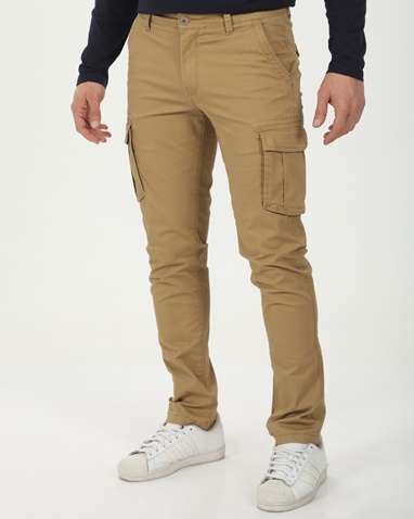 VAN HIPSTER-Ανδρικό cargo παντελόνι VAN HIPSTER 72244 μπεζ