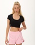 SUGARFREE-Γυναικείο cropped top SUGARFREE 23812100 μαύρο