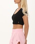 SUGARFREE-Γυναικείο cropped top SUGARFREE 23812100 μαύρο