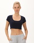 SUGARFREE-Γυναικείο cropped top SUGARFREE 23812101 ναυτικό μπλε