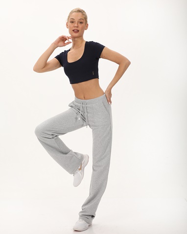 SUGARFREE-Γυναικείο cropped top SUGARFREE 23812101 ναυτικό μπλε