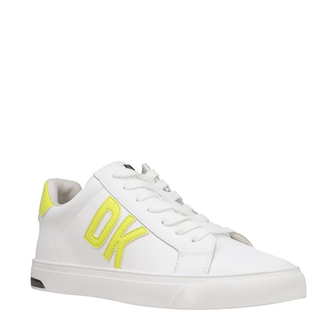 DKNY JEANS-Γυναικεία sneakers DKNY K1486950 ABENI λευκό κίτρινο