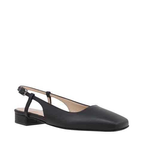 ΚΑΛΟΓΗΡΟΥ-Γυναικεία flat slingback ΚΑΛΟΓΗΡΟΥ ΑΒΑ LEA μαύρα