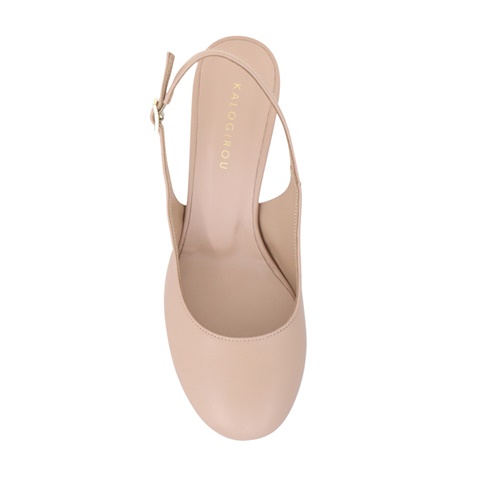 ΚΑΛΟΓΗΡΟΥ-Γυναικείες γόβες slingback ΚΑΛΟΓΗΡΟΥ BIANCA6 LEA μπεζ
