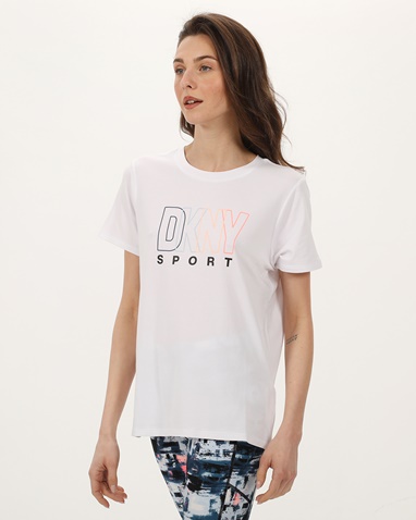 DKNY JEANS-Γυναικείο t-shirt DKNY DP1T8816 LOGO λευκό