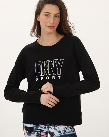 DKNY JEANS-Γυναικεία φούτερ μπλούζα DKNY DP3T8815 μαύρη