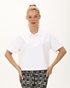 DKNY JEANS-Γυναικεία cropped μπλούζα DKNY DP3T9642 λευκή