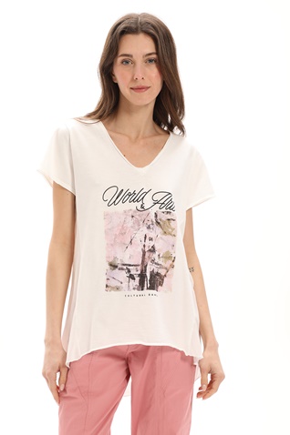 ATTRATTIVO-Γυναικείο t-shirt ATTRATTIVO 9918682 εκρού