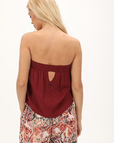 ATTRATTIVO-Γυναικείο strapless top ATTRATTIVO 91099311 μπορντό