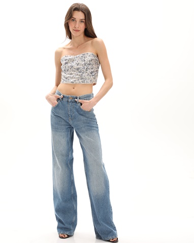 ATTRATTIVO-Γυναικείο cropped top ATTRATTIVO 91337260 γκρι