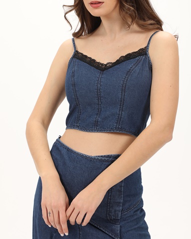 ATTRATTIVO-Γυναικείο cropped top ATTRATTIVO 91253270 μπλε
