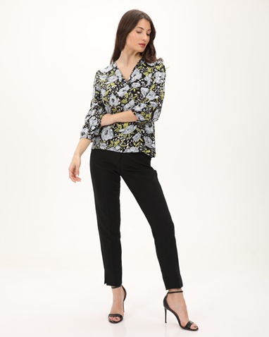 ATTRATTIVO-Γυναικεία tunic ATTRATTIVO 9917988 μαύρη floral