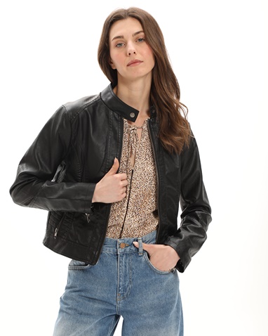 ATTRATTIVO-Γυναικείο biker jacket ATTRATTIVO 9918338 μαύρο