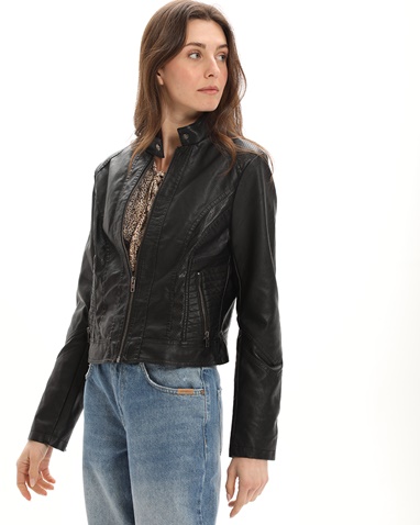 ATTRATTIVO-Γυναικείο biker jacket ATTRATTIVO 9918338 μαύρο