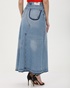 ATTRATTIVO-Γυναικεία maxi jean φούστα ATTRATTIVO 9918481 γαλάζια