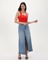 ATTRATTIVO-Γυναικεία maxi jean φούστα ATTRATTIVO 9918481 γαλάζια