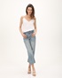 ATTRATTIVO-Γυναικείο cropped jean παντελόνι ATTRATTIVO 9918485 μπλε
