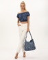 ATTRATTIVO-Γυναικείο off the shoulders cropped top ATTRATTIVO 9919938 μπλε