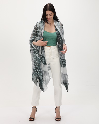 ATTRATTIVO-Γυναικείο κιμονό ATTRATTIVO 9919042 γκρι tie dye
