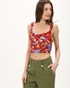 ATTRATTIVO-Γυναικείο cropped top ATTRATTIVO 9919128 κόκκινο floral