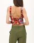 ATTRATTIVO-Γυναικείο cropped top ATTRATTIVO 9919128 κόκκινο floral