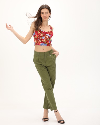 ATTRATTIVO-Γυναικείο cropped top ATTRATTIVO 9919128 κόκκινο floral