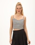 ATTRATTIVO-Γυναικείο cropped top ATTRATTIVO 9919155 μαύρο λευκό