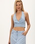 'ALE-Γυναικείο cropped top 'ALE 81253424 γαλάζιο