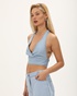 'ALE-Γυναικείο cropped top 'ALE 81253424 γαλάζιο
