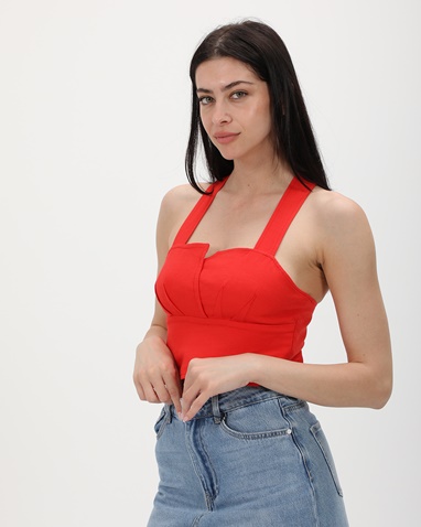 'ALE-Γυναικείο cropped top 'ALE 81311416 κοραλί