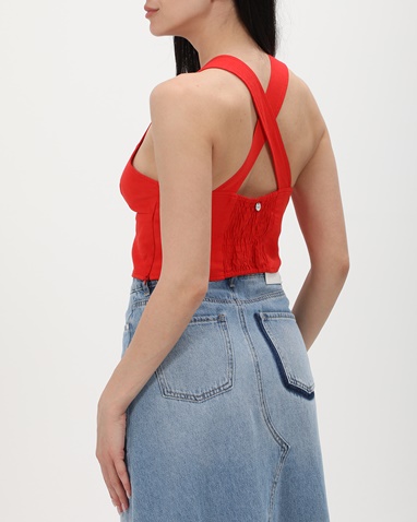 'ALE-Γυναικείο cropped top 'ALE 81311416 κοραλί