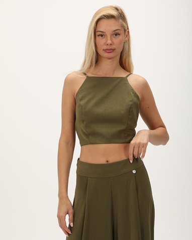 'ALE-Γυναικείο crop top 'ALE 82256431 λαδί