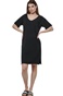 BODY ACTION-Γυναικείο mini φόρεμα BODY ACTION 051527-01 μαύρο