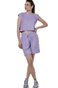 BODY ACTION-Γυναικείο πετσετέ cropped top BODY ACTION 041514-01 μοβ