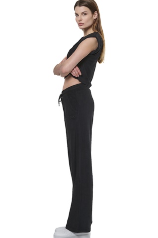 BODY ACTION-Γυναικείο πετσετέ cropped top BODY ACTION 041514-01 μαύρο