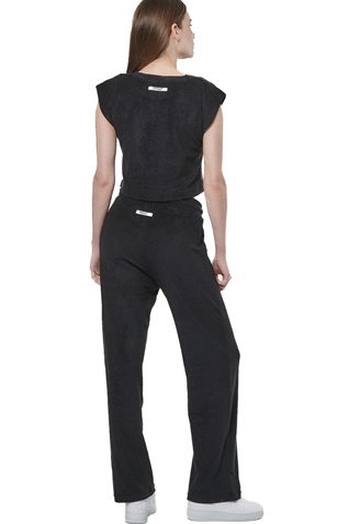 BODY ACTION-Γυναικείο πετσετέ cropped top BODY ACTION 041514-01 μαύρο