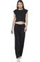BODY ACTION-Γυναικείο πετσετέ cropped top BODY ACTION 041514-01 μαύρο
