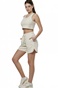 BODY ACTION-Γυναικείο cropped top BODY ACTION 041515-01 εκρού