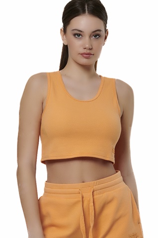 BODY ACTION-Γυναικείο cropped top BODY ACTION 041515-01 πορτοκαλί