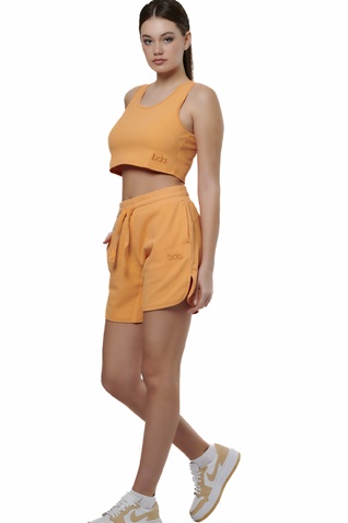 BODY ACTION-Γυναικείο cropped top BODY ACTION 041515-01 πορτοκαλί