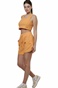 BODY ACTION-Γυναικείο cropped top BODY ACTION 041515-01 πορτοκαλί