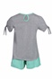 BODYTALK-Παιδικό σετ από t-shirt και σορτς BODYTALK 1201-743599 γκρι ροζ