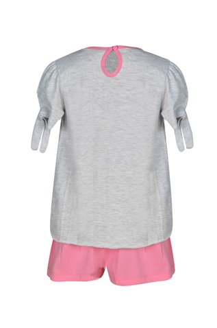 BODYTALK-Παιδικό σετ από t-shirt και σορτς BODYTALK 1201-743599 γκρι ροζ