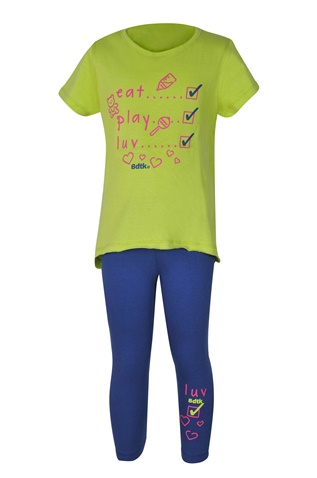 BODYTALK-Παιδικό σετ από t-shirt και κολάν BODYTALK 1201-743799 πράσινο μπλε