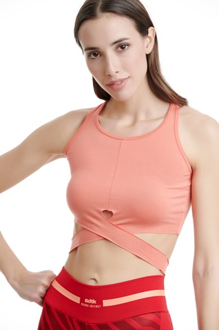 BODYTALK-Γυναικείο αθλητικό cropped top BODYTALK 1211-902020 πορτοκαλί
